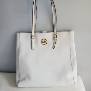 White Michael Kors Leather Purse